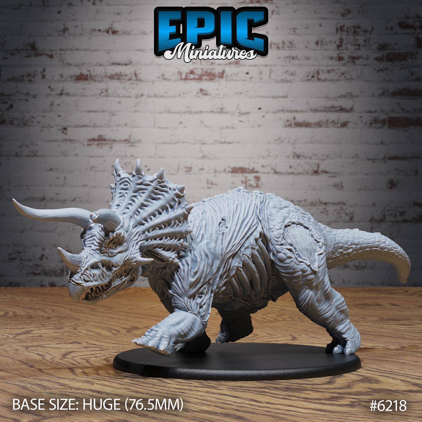 Zombie Triceratops (3 Variants Available) - Epic Miniatures
