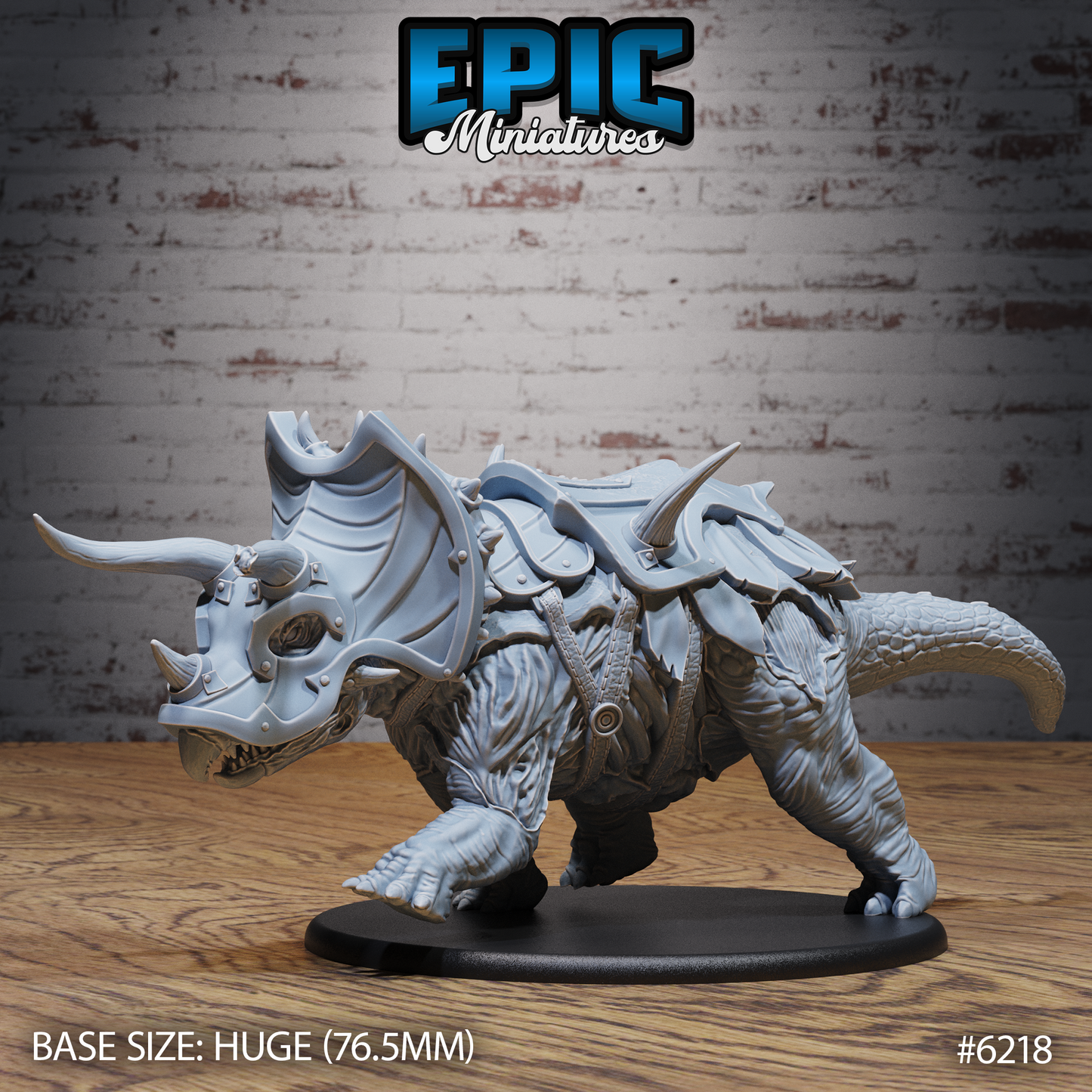 Zombie Triceratops Mounts (3 Variants Available) - Epic Miniatures