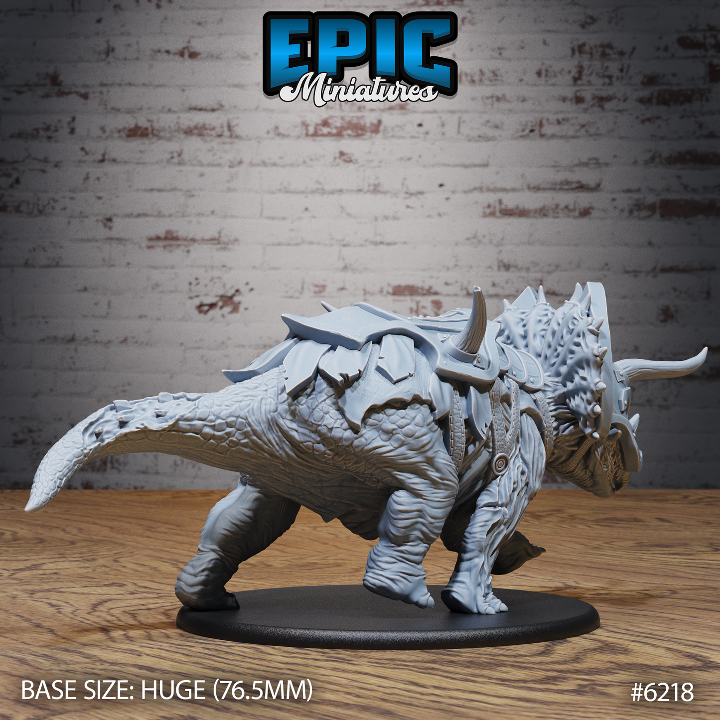 Zombie Triceratops Mounts (3 Variants Available) - Epic Miniatures