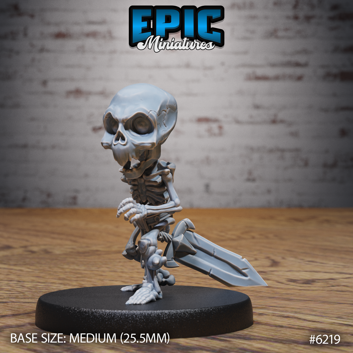 Gnome Skeleton (3 Variants Available) - Epic Miniatures