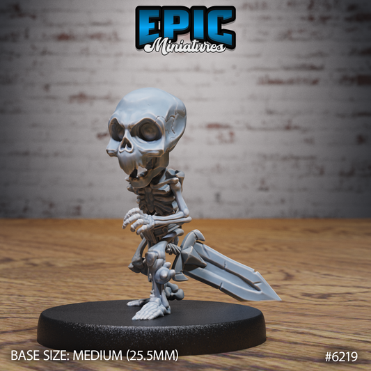 Gnome Skeleton (3 Variants Available) - Epic Miniatures