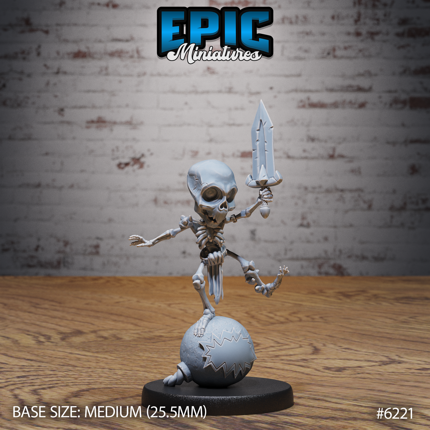 Gnome Skeleton (3 Variants Available) - Epic Miniatures