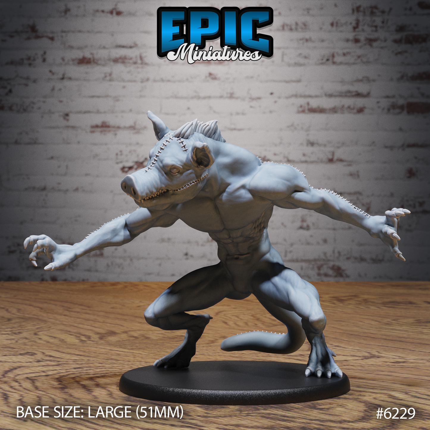 Stitched Pig Beast (3 Variants Available) - Epic Miniatures