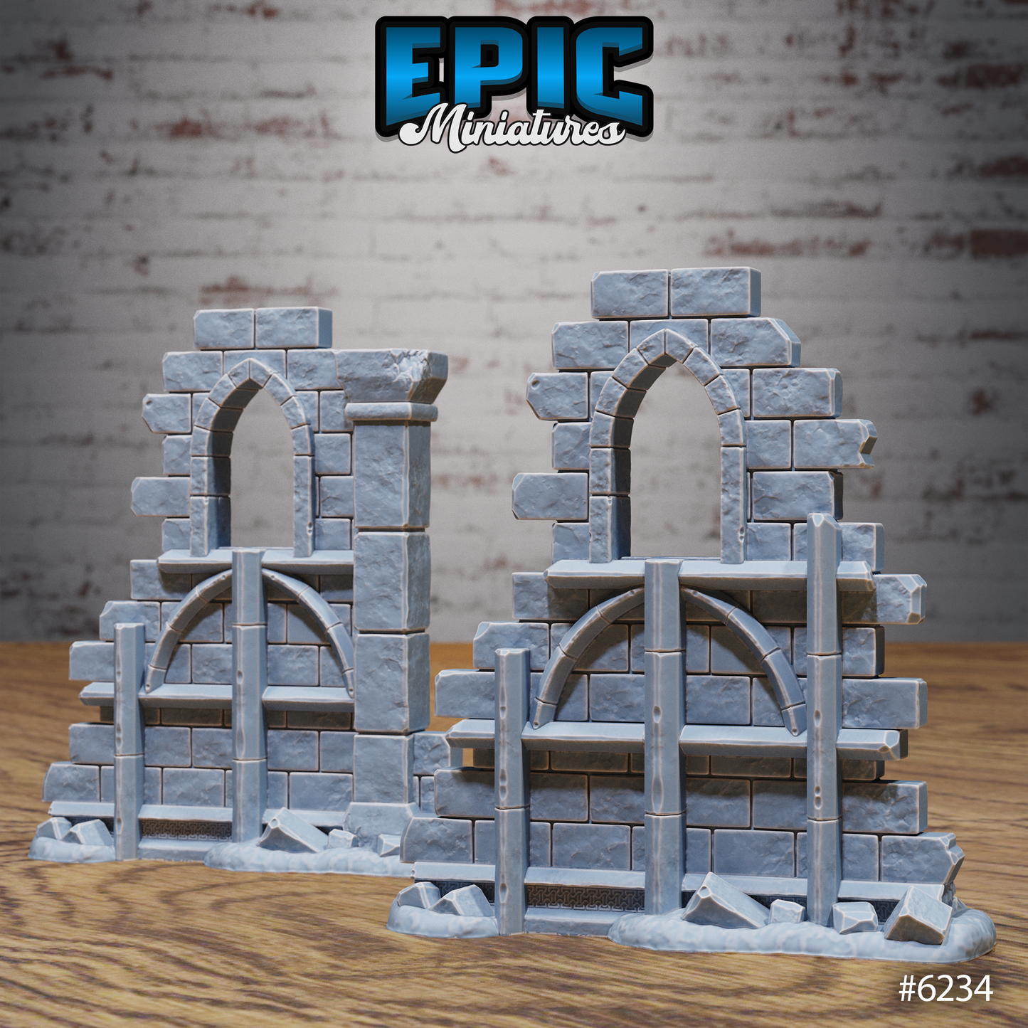 Heavenly Terrain Scatter Set - Church Ruins (8 Variants Available) - Epic Miniatures
