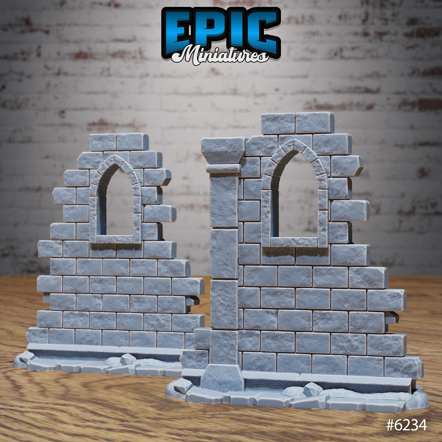 Heavenly Terrain Scatter Set - Church Ruins (8 Variants Available) - Epic Miniatures