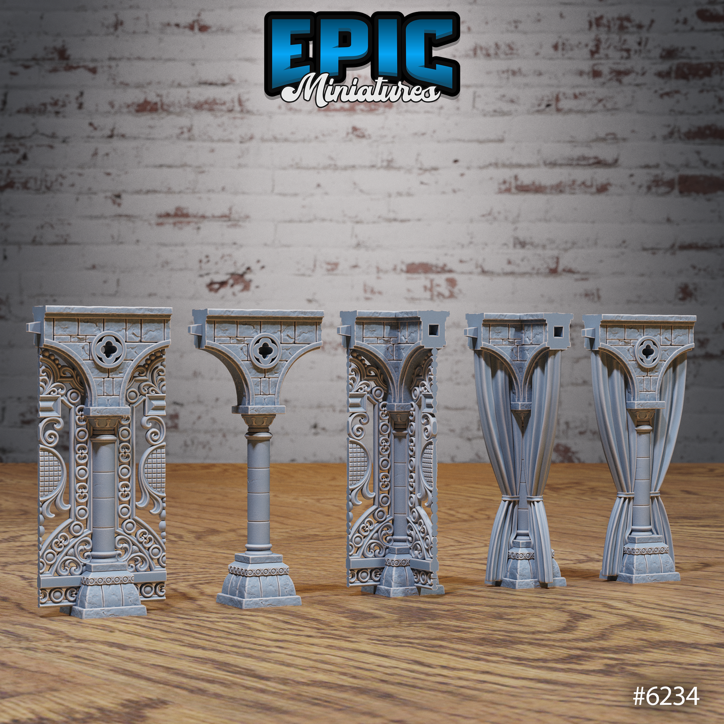Heavenly Terrain Scatter Set - Columns (10 Variants Available) - Epic Miniatures