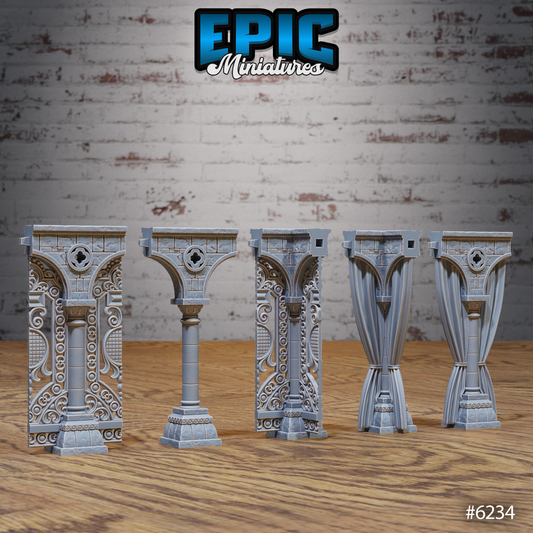 Heavenly Terrain Scatter Set - Columns (10 Variants Available) - Epic Miniatures