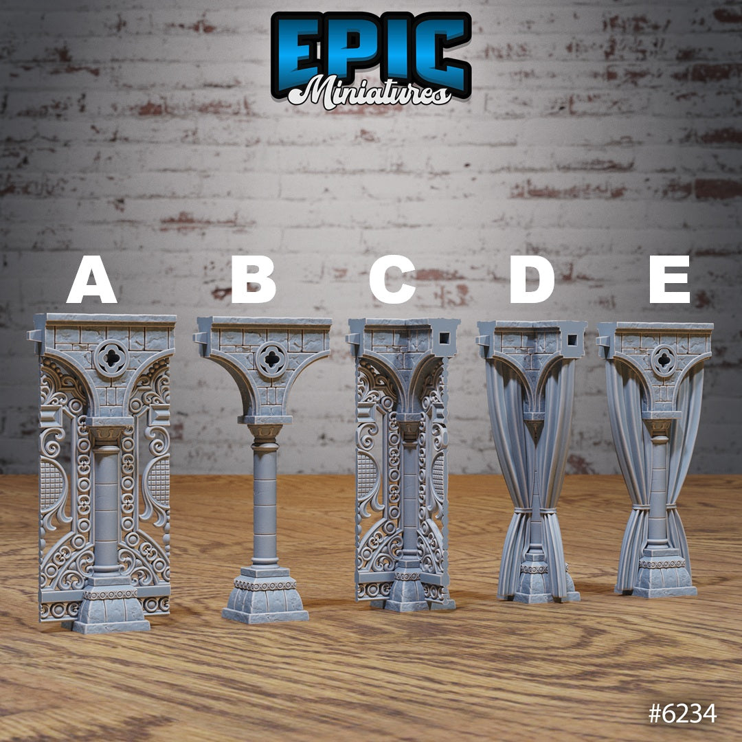 Heavenly Terrain Scatter Set - Columns (10 Variants Available) - Epic Miniatures