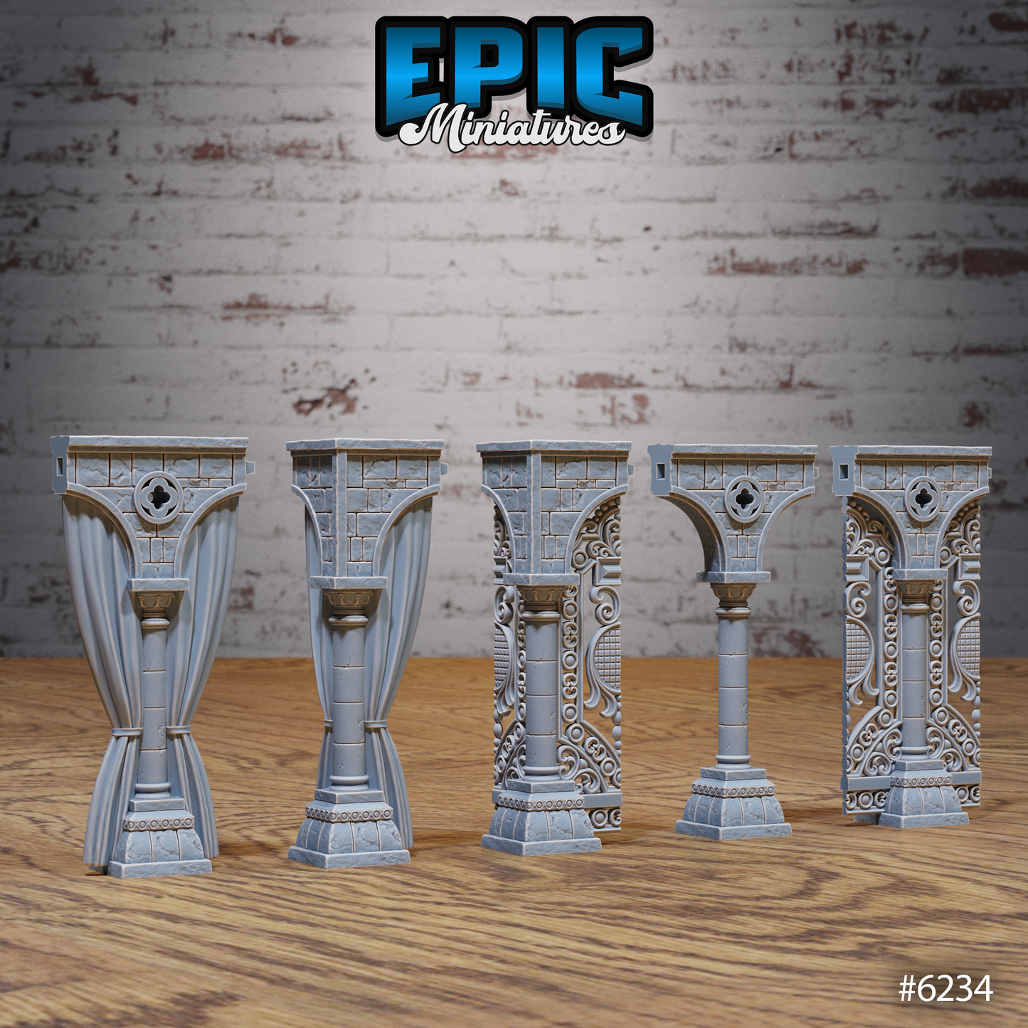 Heavenly Terrain Scatter Set - Columns (10 Variants Available) - Epic Miniatures