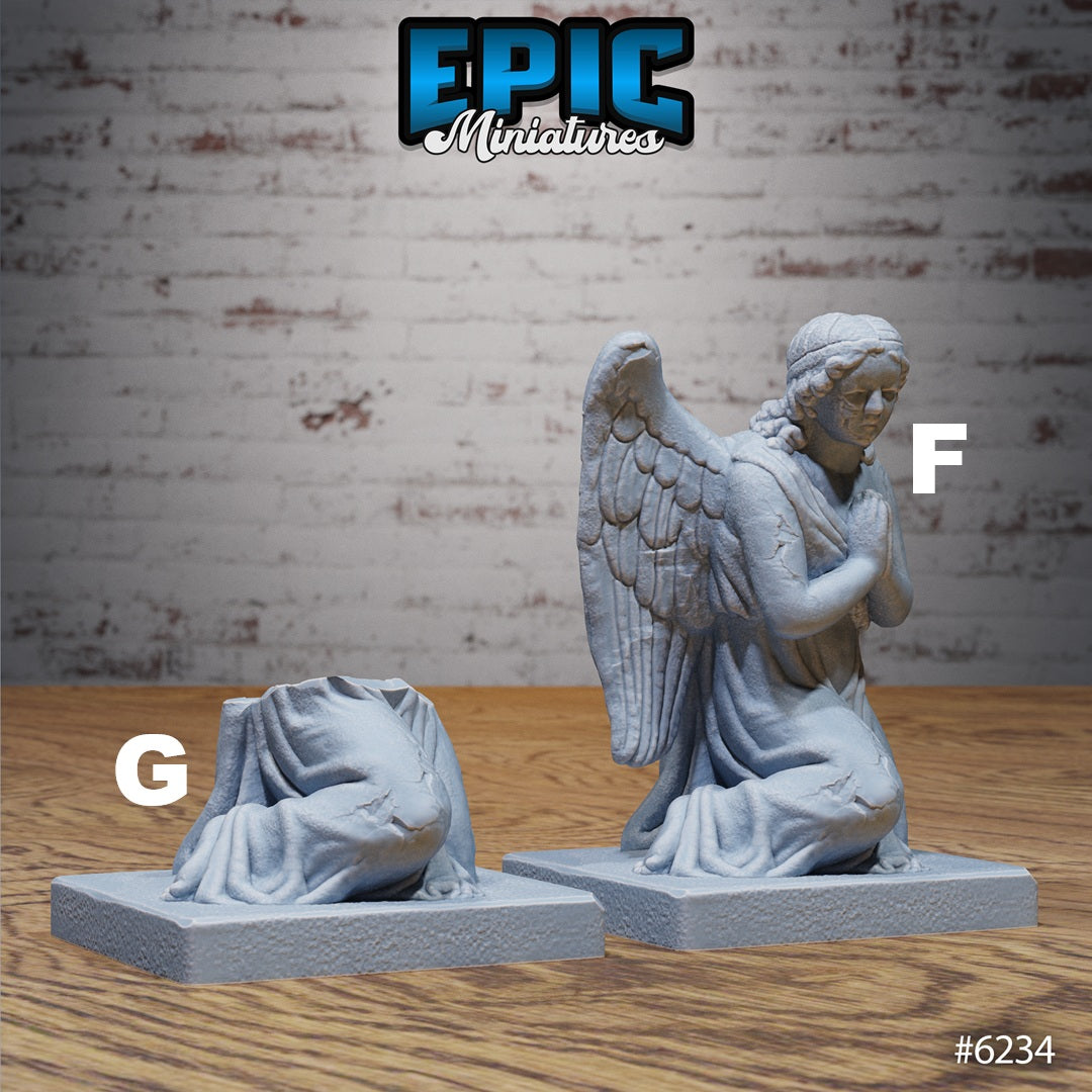 Heavenly Terrain Scatter Set - Shrines, Church Organs and Angel Statues (7 Variants Available) - Epic Miniatures