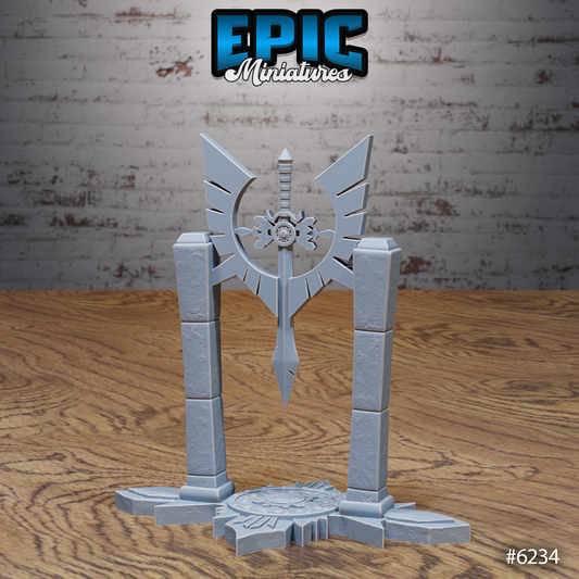 Heavenly Terrain Scatter Set - Defence Towers, Altars and Fountains (6 Variants Available) - Epic Miniatures