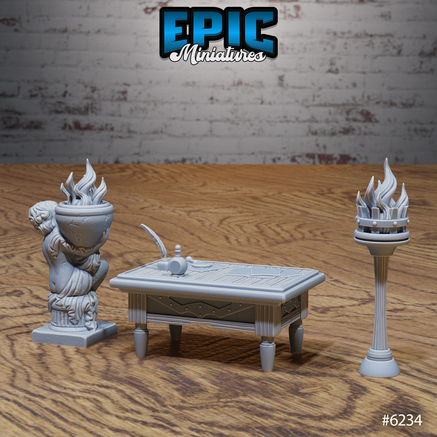 Heavenly Terrain Scatter Set - Candles, Torches, Workbench & Screen (7 Variants Available) - Epic Miniatures