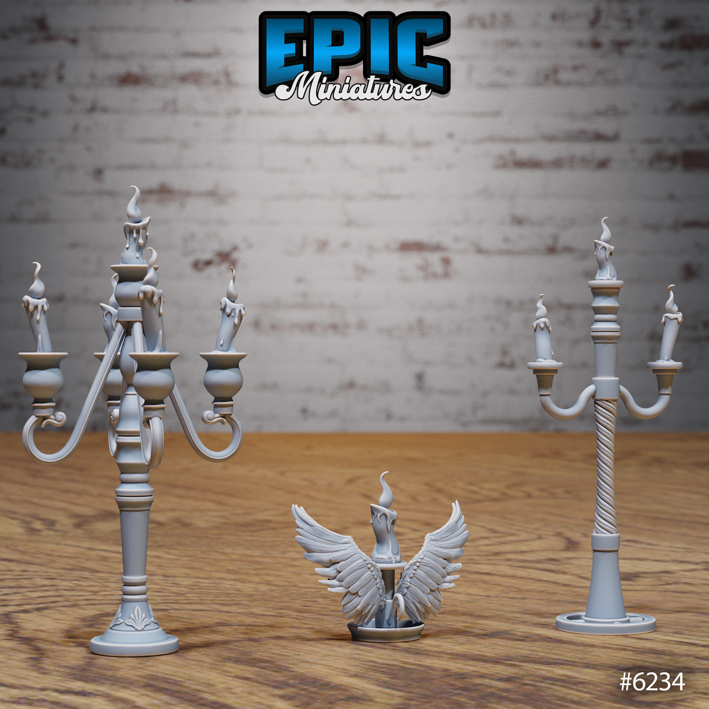 Heavenly Terrain Scatter Set - Candles, Torches, Workbench & Screen (7 Variants Available) - Epic Miniatures