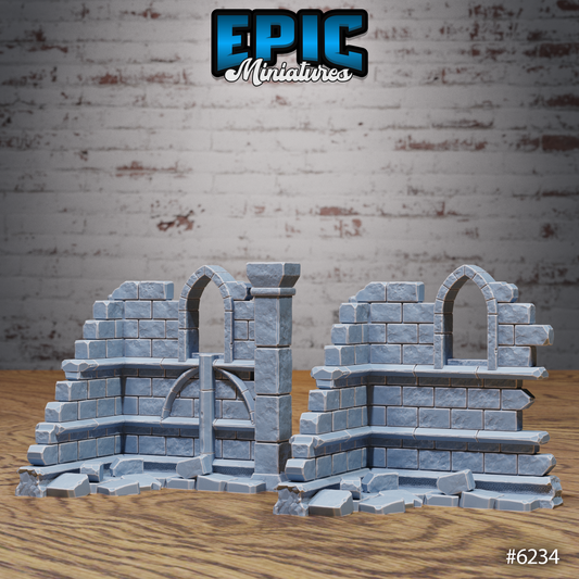 Heavenly Terrain Scatter Set - Church Ruins (8 Variants Available) - Epic Miniatures