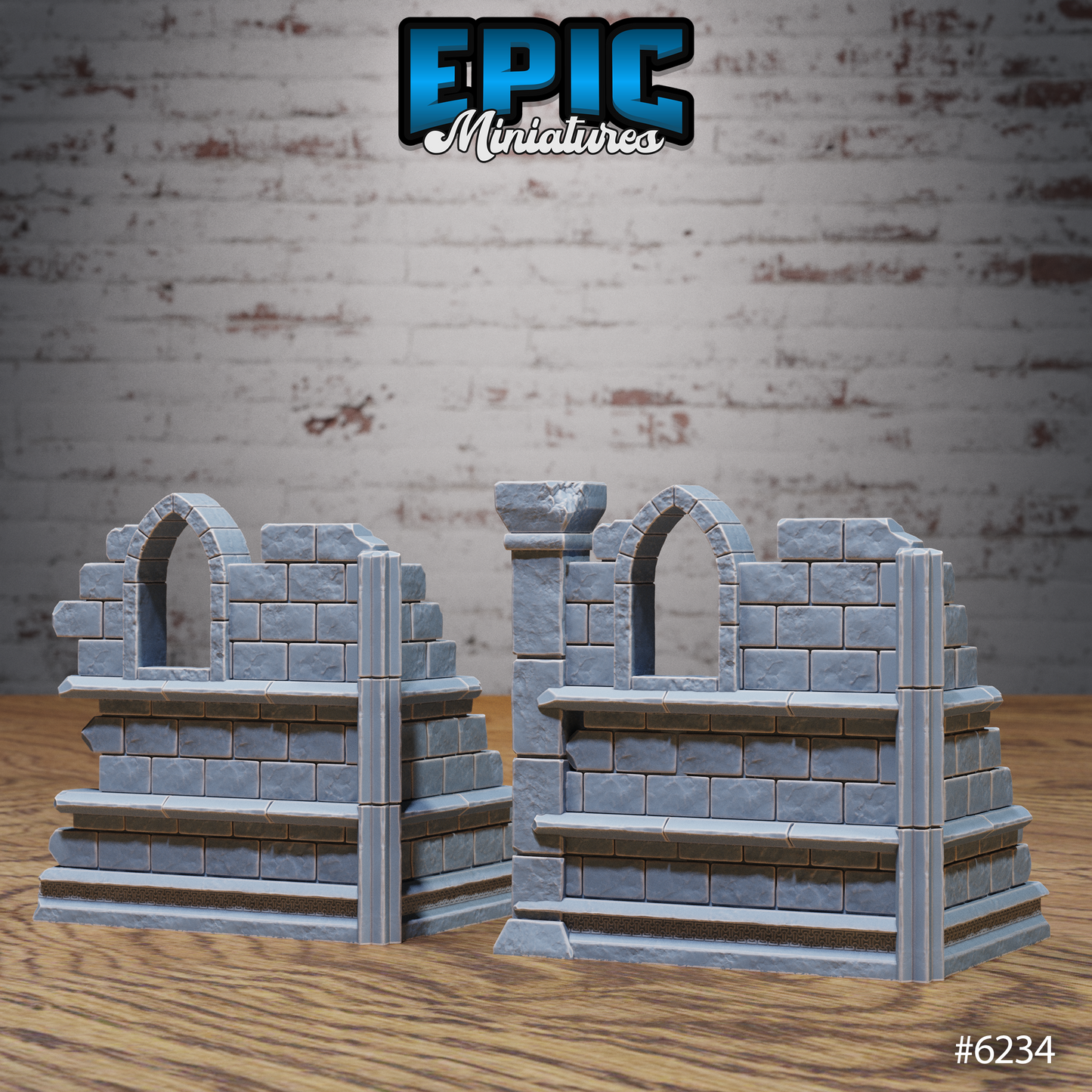 Heavenly Terrain Scatter Set - Church Ruins (8 Variants Available) - Epic Miniatures