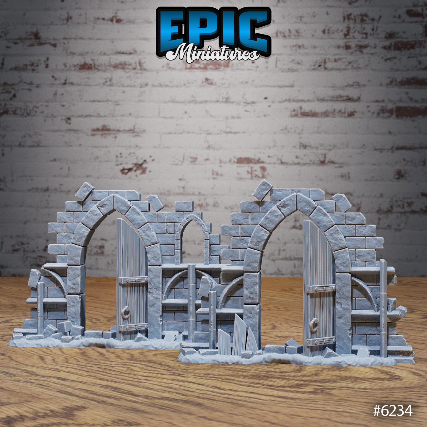 Heavenly Terrain Scatter Set - Church Ruins (8 Variants Available) - Epic Miniatures