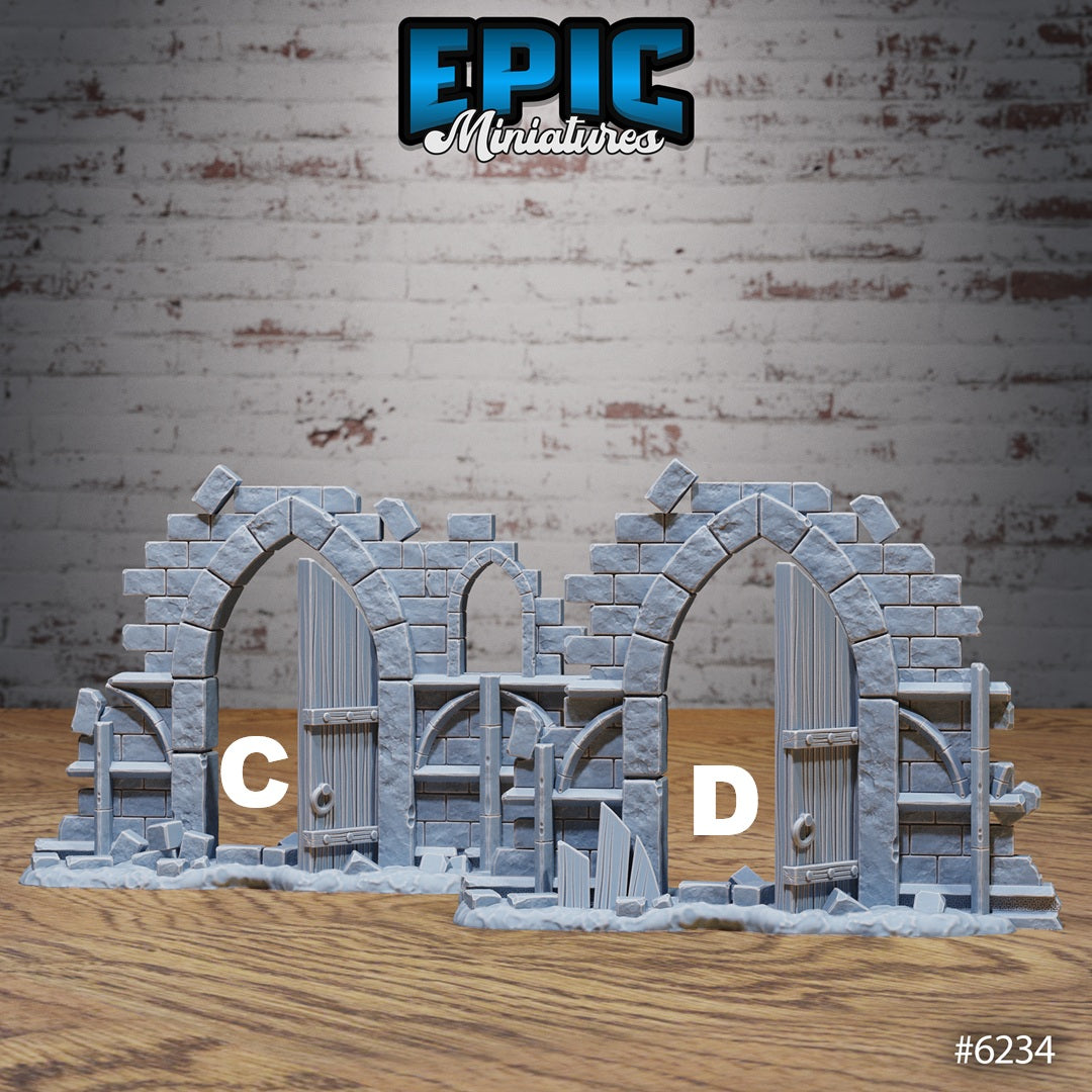 Heavenly Terrain Scatter Set - Church Ruins (8 Variants Available) - Epic Miniatures