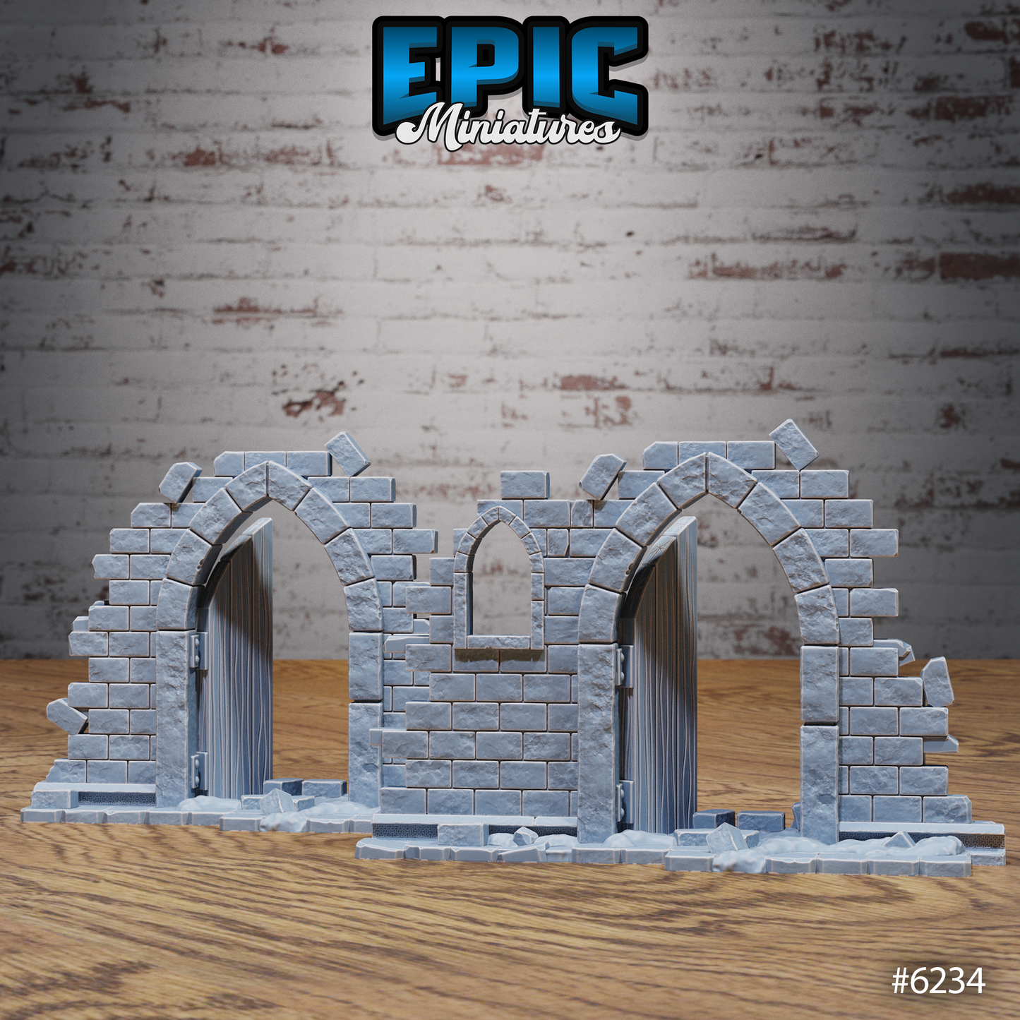Heavenly Terrain Scatter Set - Church Ruins (8 Variants Available) - Epic Miniatures