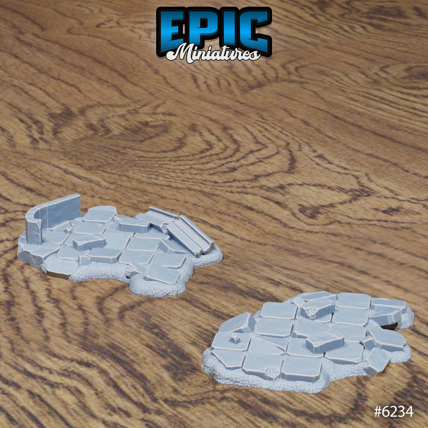 Heavenly Terrain Scatter Set - Church Ruins (8 Variants Available) - Epic Miniatures