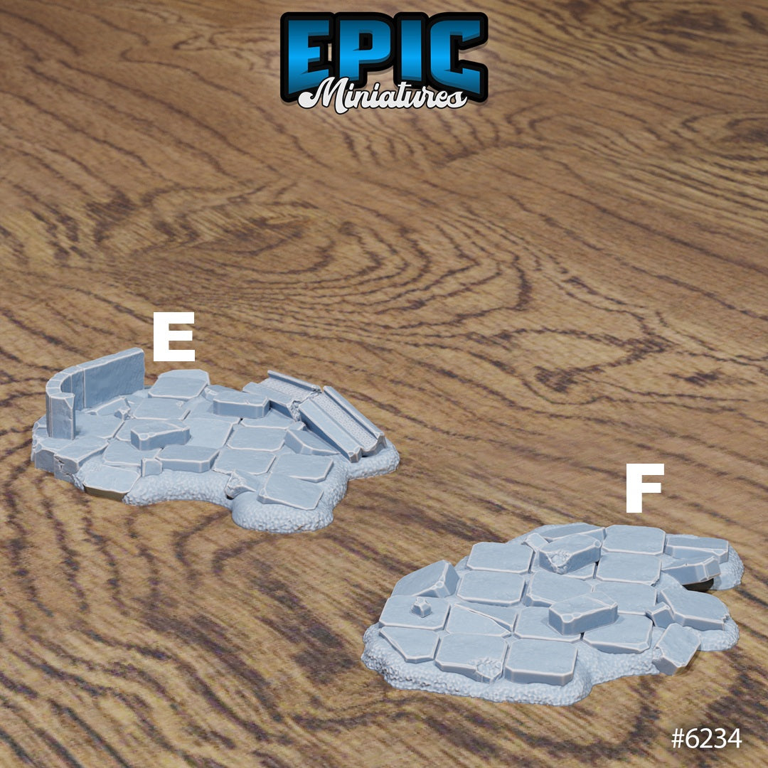 Heavenly Terrain Scatter Set - Church Ruins (8 Variants Available) - Epic Miniatures