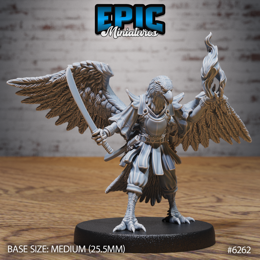 Hawk Folk Adventurers (3 Variants Available) - Epic Miniatures