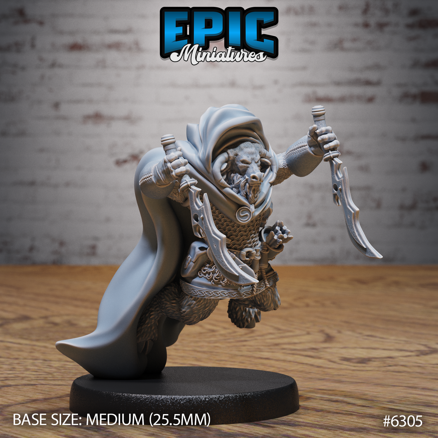 Minotaur Adventurer (3 Variants Available) - Epic Miniatures