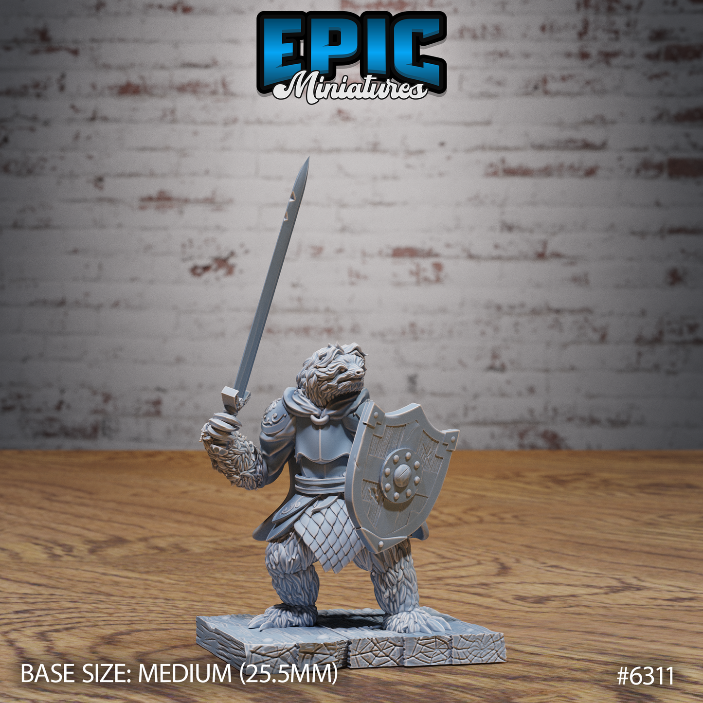 Sloth Paladin (3 Variants Available) - Epic Miniatures