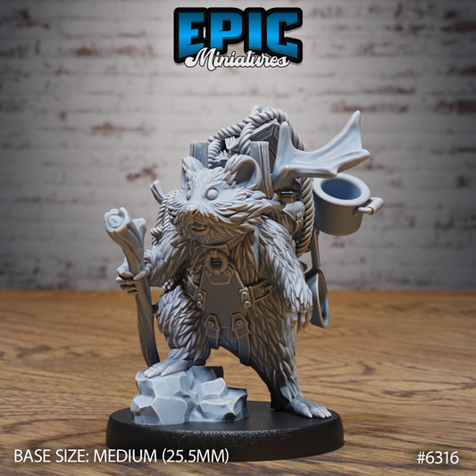 Adventurer Hamster (2 Variants Available) - Epic Miniatures