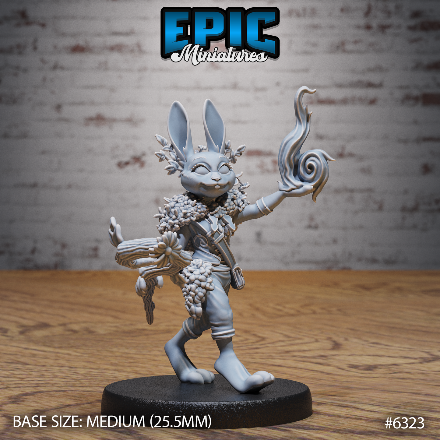 Rabbit Folk Druid (3 Variants Available) - Epic Miniatures