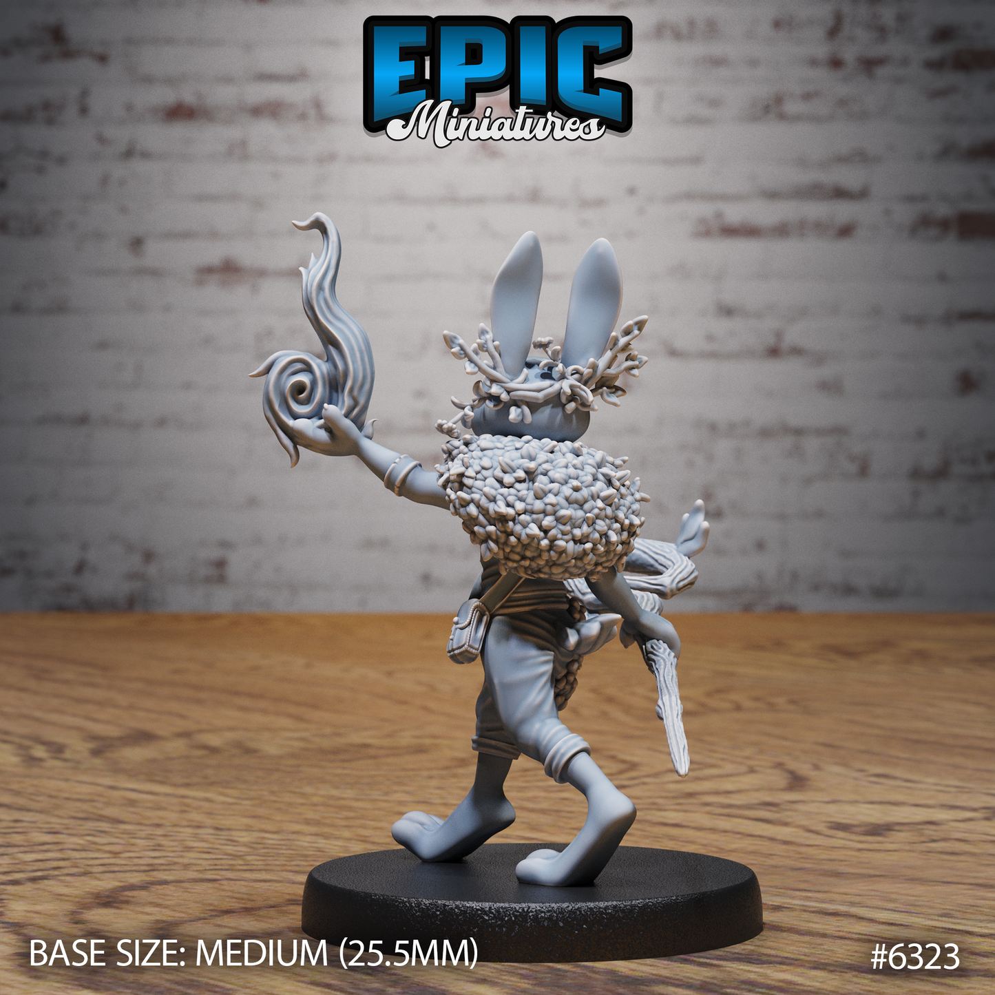 Rabbit Folk Druid (3 Variants Available) - Epic Miniatures