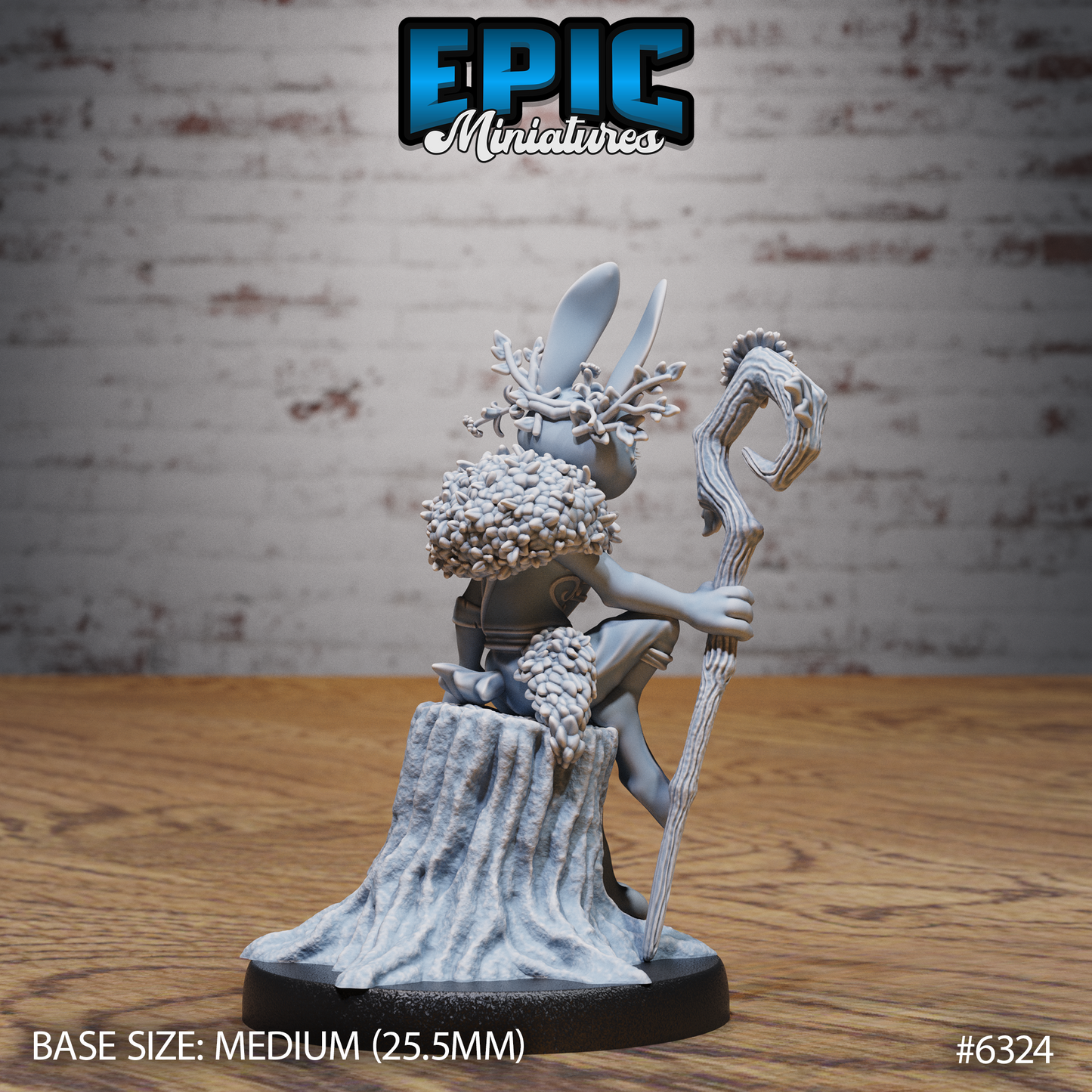 Rabbit Folk Druid (3 Variants Available) - Epic Miniatures