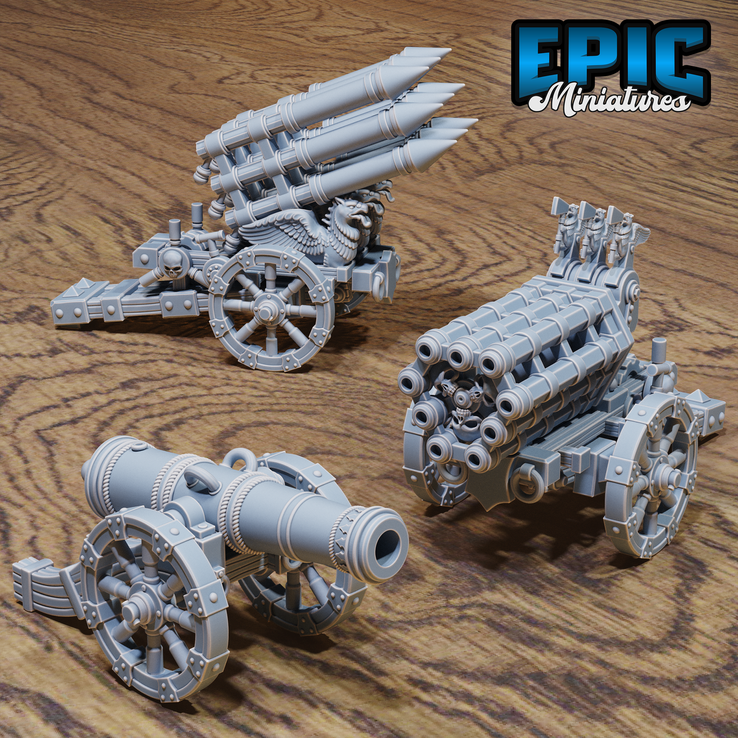 Dwarf Cannons (3 Variants Available) - Epic Miniatures