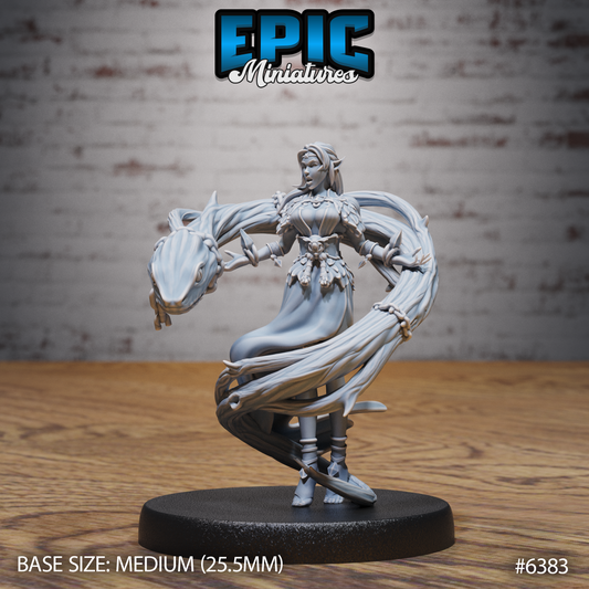 Elf Druid Adventurer (3 Variants Available) - Epic Miniatures