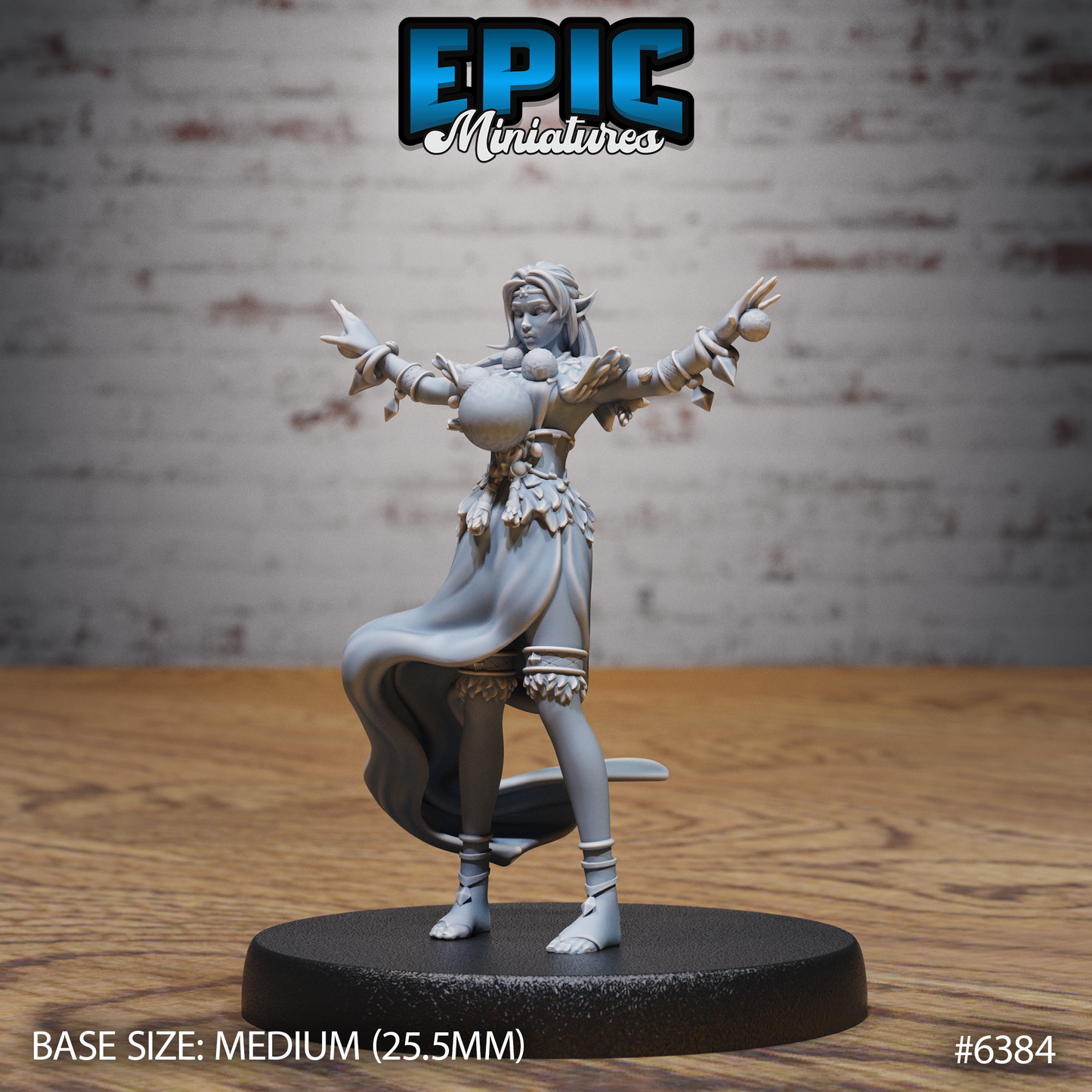 Elf Druid Adventurer (3 Variants Available) - Epic Miniatures