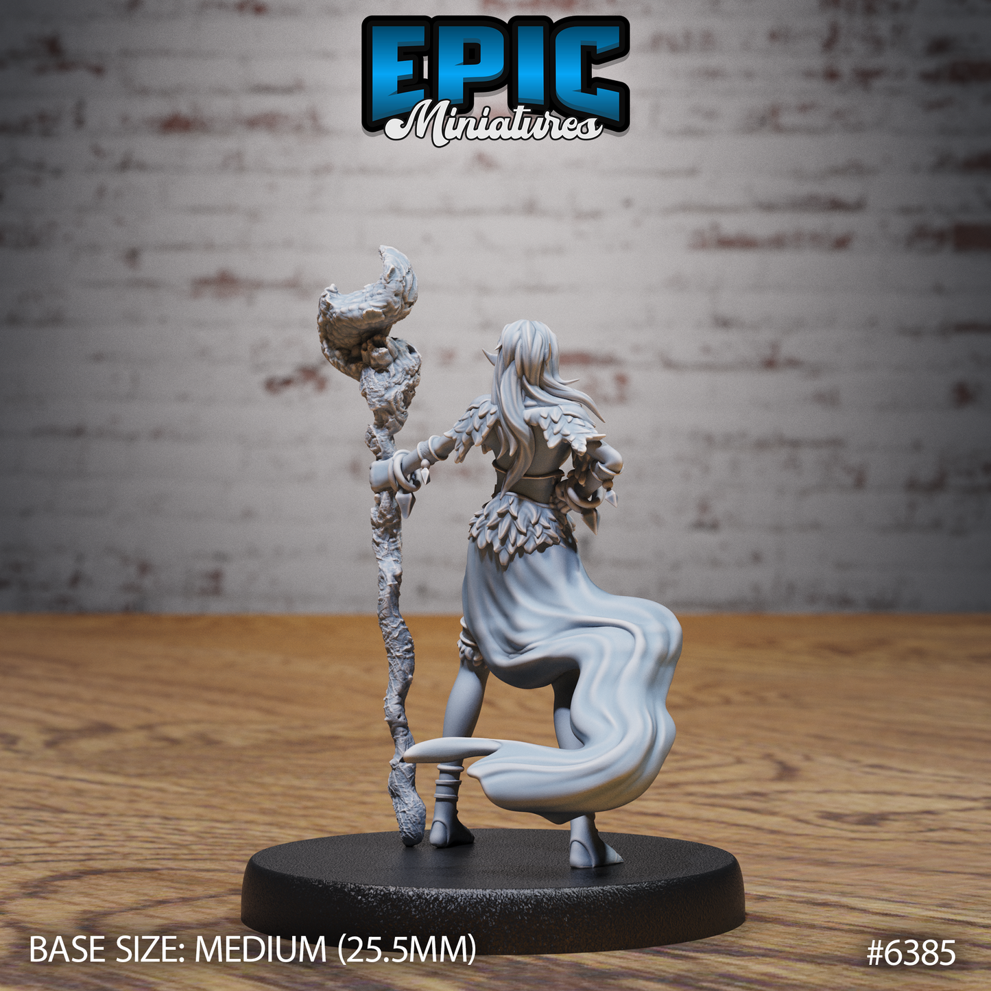 Elf Druid Adventurer (3 Variants Available) - Epic Miniatures