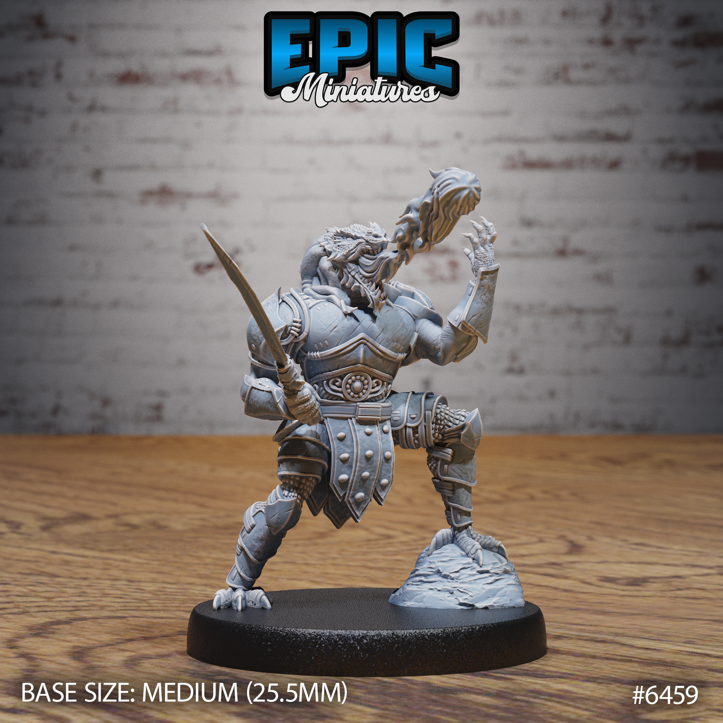 Dragonborn Warrior (3 Variants Available) - Epic Miniatures