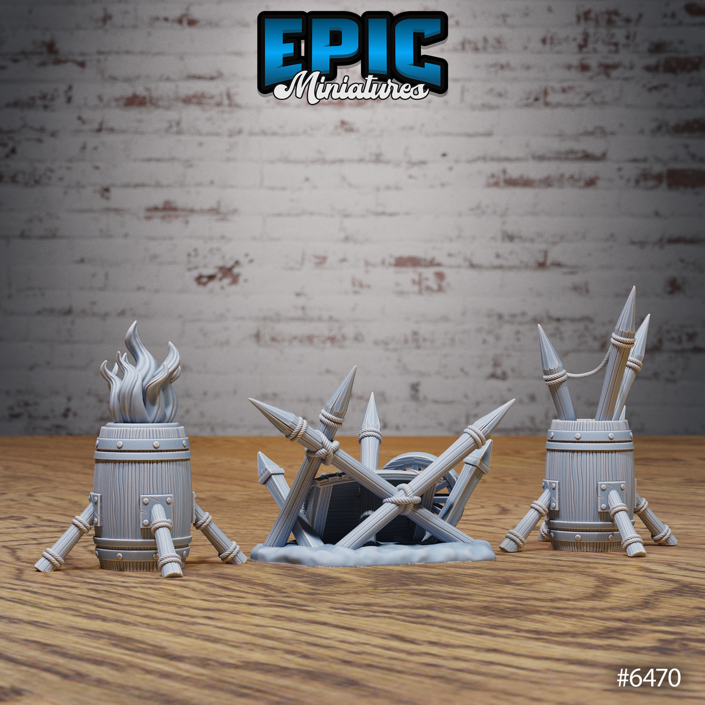 Goblin Camp Scatter Terrain - Barricades (8 Variants Available) - Epic Miniatures