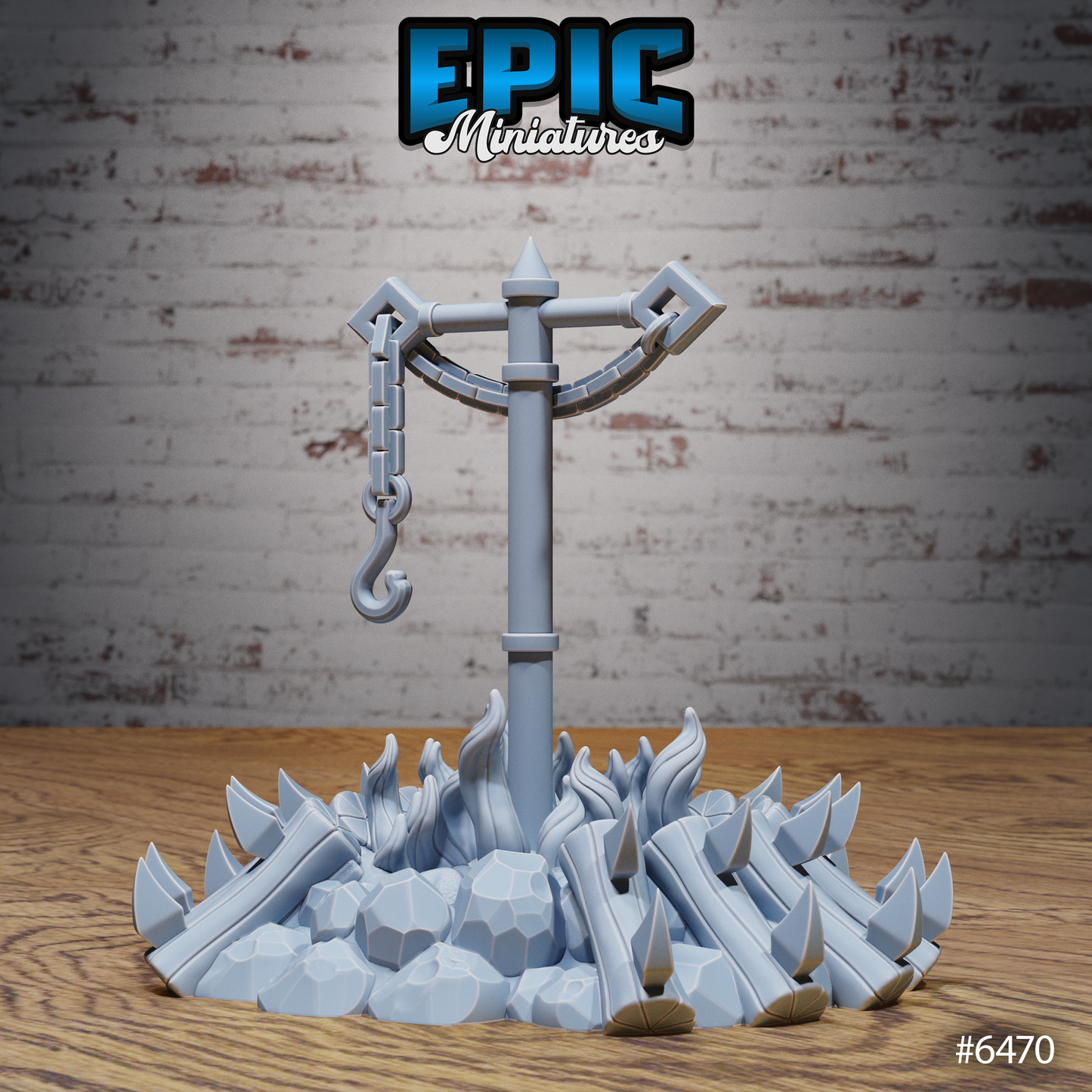 Goblin Camp Scatter Terrain - Campfires, Cooking Bits and Fish Ponds (7 Variants Available) - Epic Miniatures