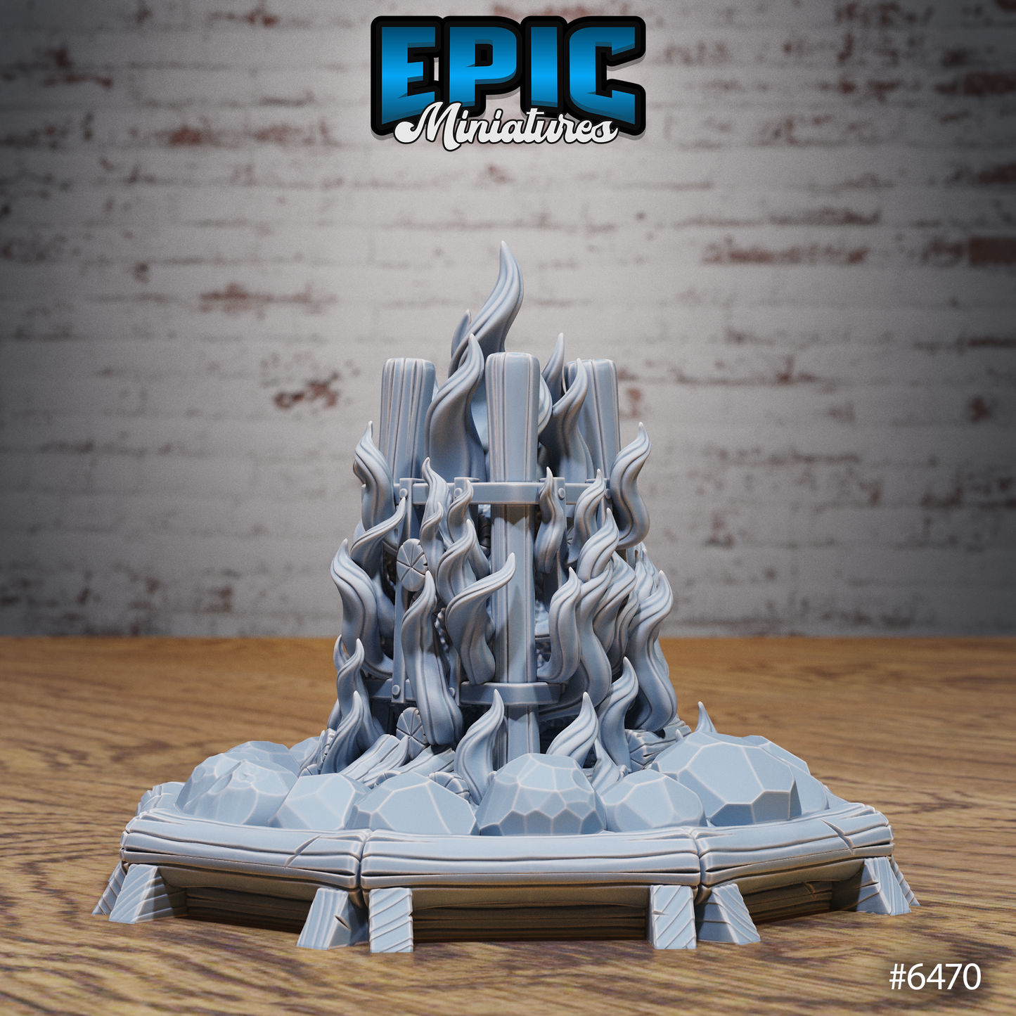 Goblin Camp Scatter Terrain - Campfires, Cooking Bits and Fish Ponds (7 Variants Available) - Epic Miniatures