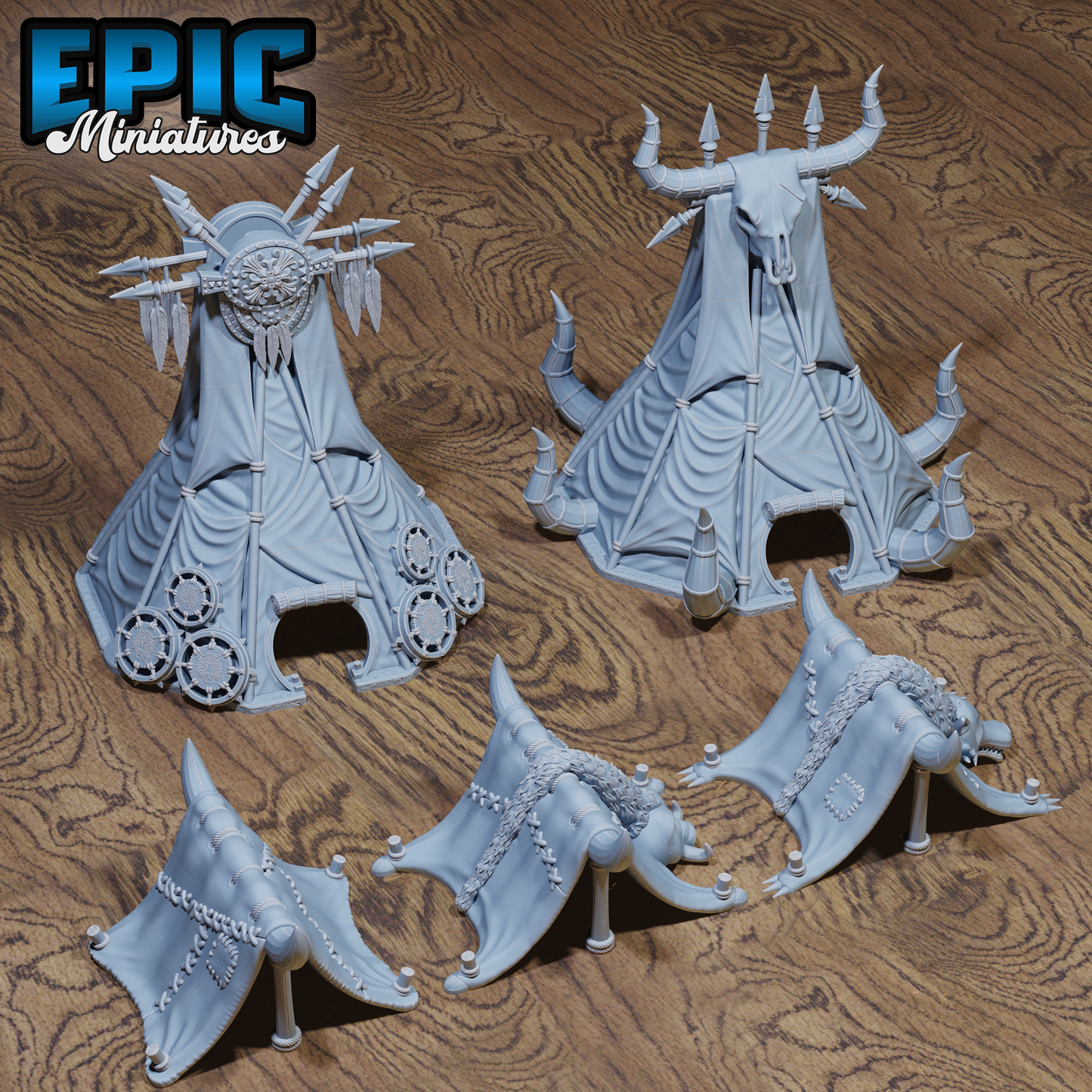 Goblin Camp Tents (5 Variants Available) - Epic Miniatures