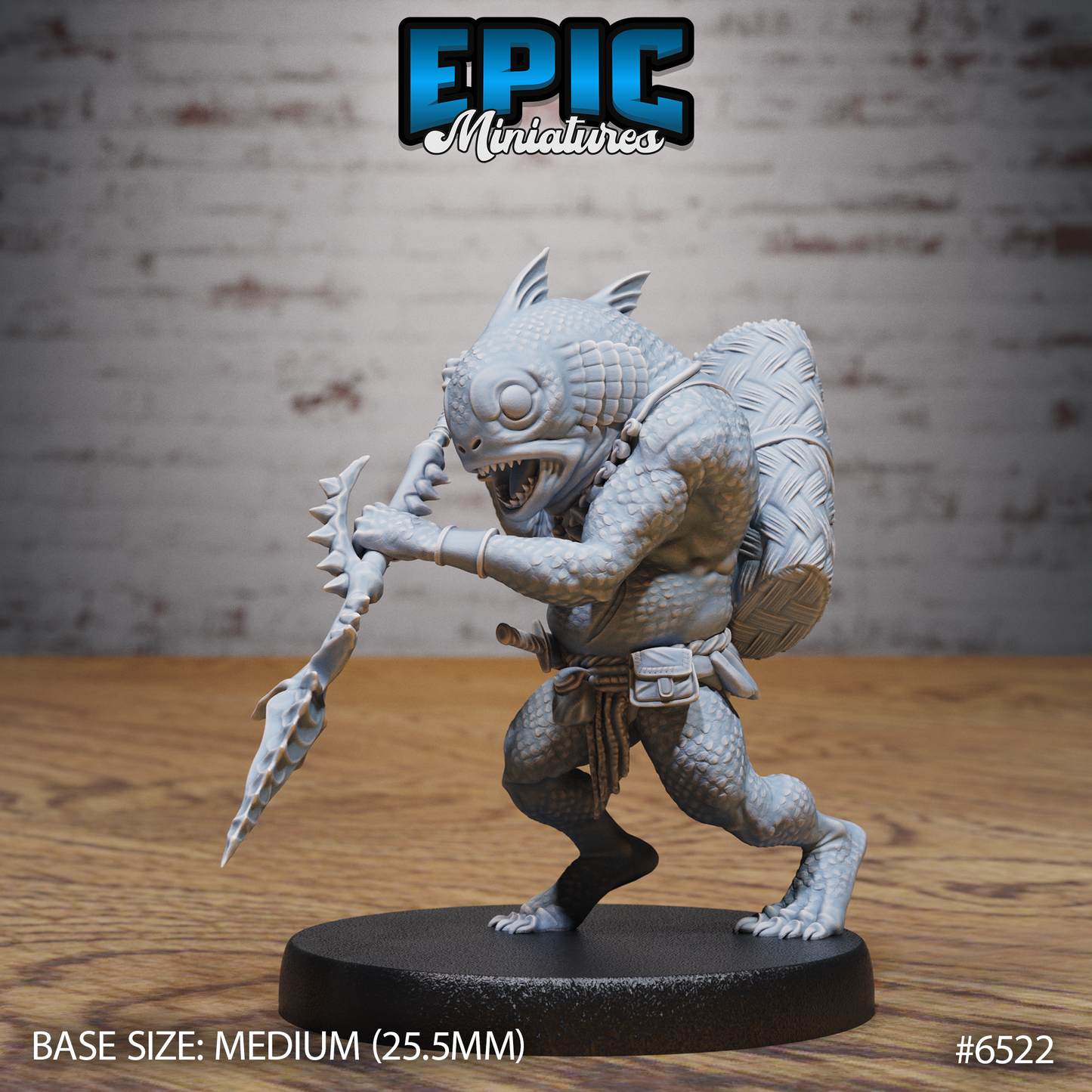 Fish Folk Warrior, Set 2 (3 Variants Available) - Epic Miniatures