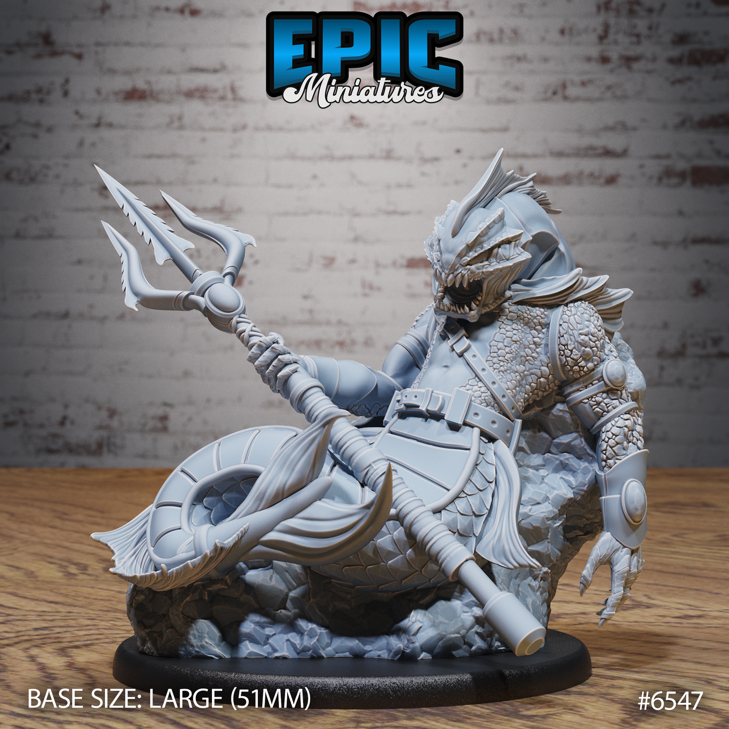 Gladiator Merfolk (3 Variants Available) - Epic Miniatures