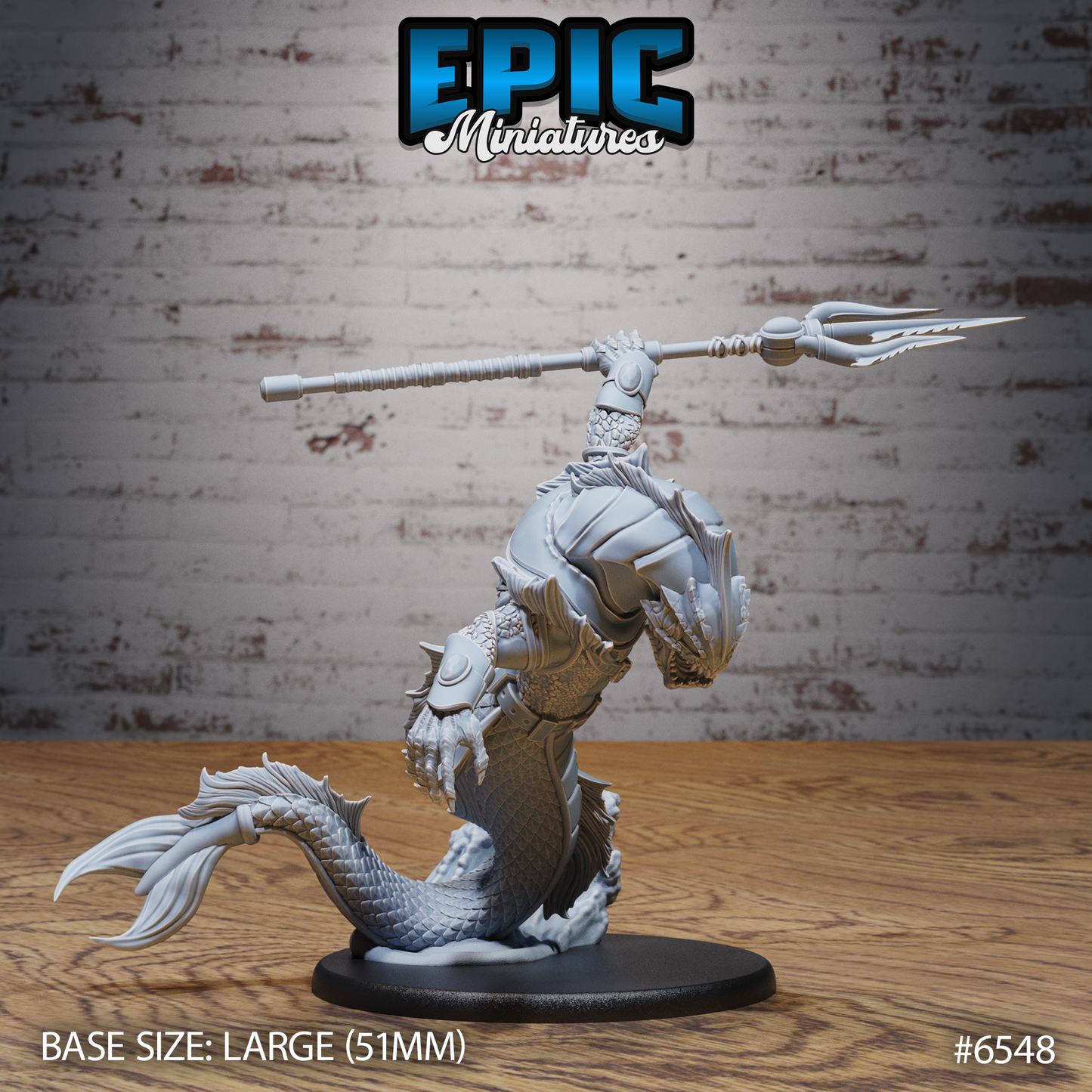 Gladiator Merfolk (3 Variants Available) - Epic Miniatures