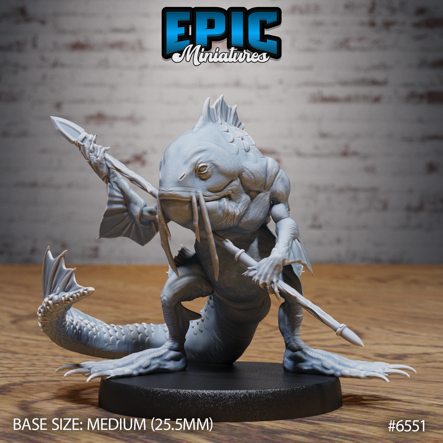 Catfish Folk, Set 2 (3 Variants Available) - Epic Miniatures
