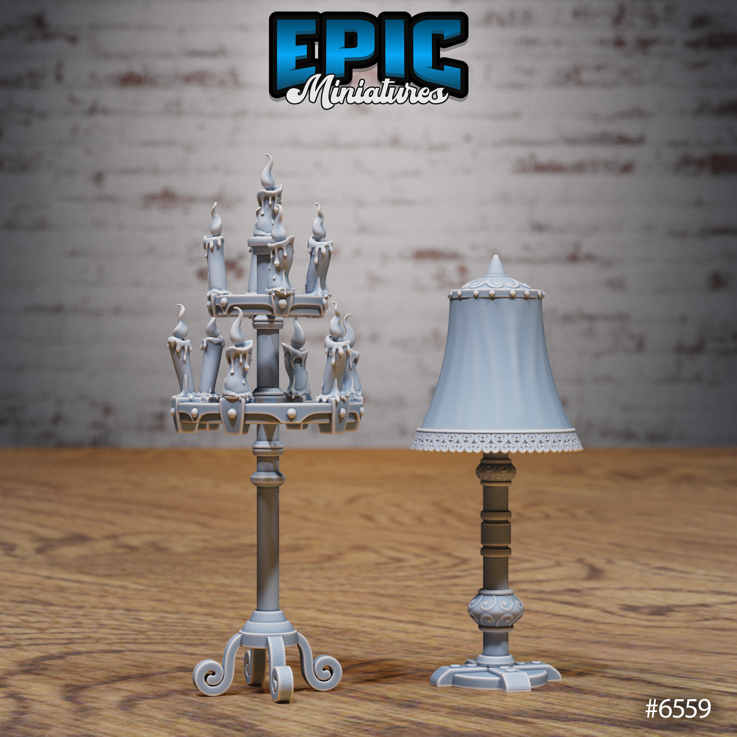 Magical Library Terrain Scatter Set - Study Table & Decorations (5 Variants Available) - Epic Miniatures