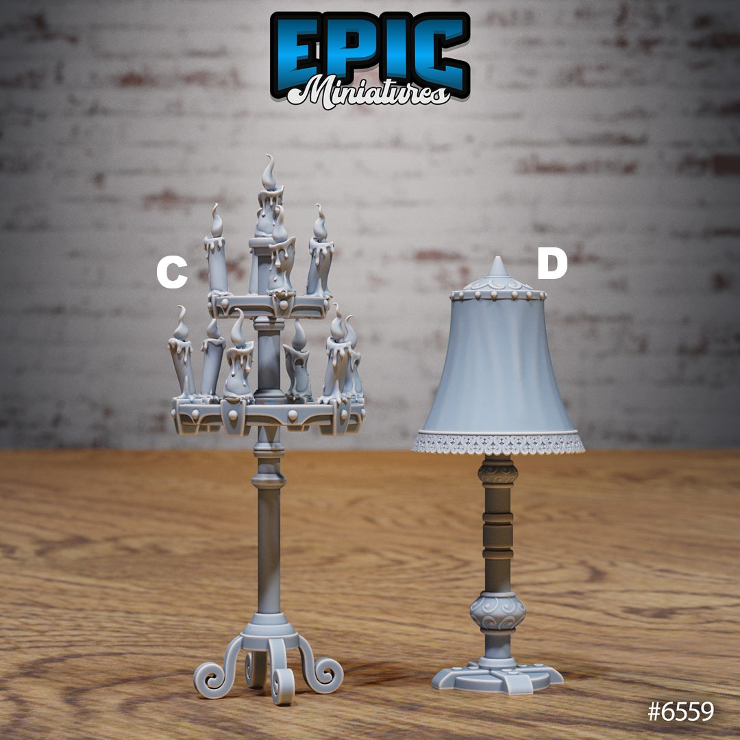 Magical Library Terrain Scatter Set - Study Table & Decorations (5 Variants Available) - Epic Miniatures