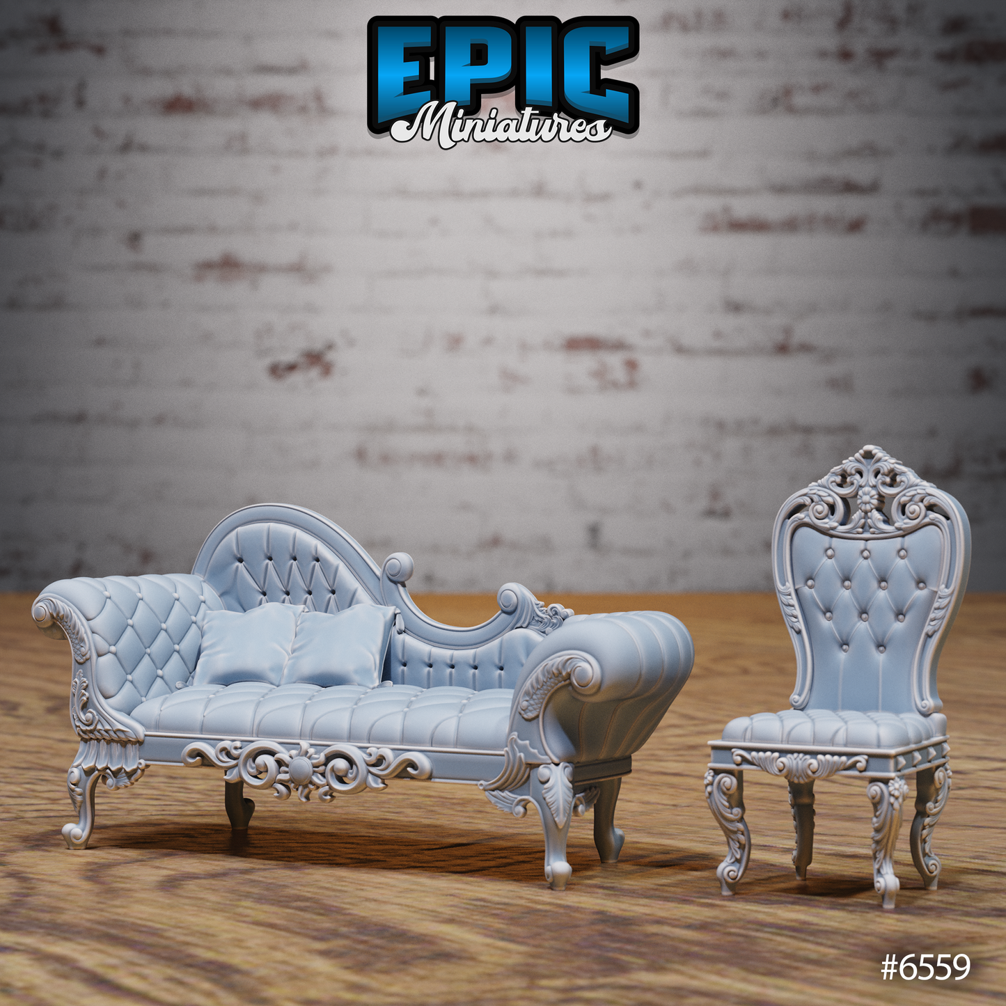 Magical Library Terrain Scatter Set - Reading Furniture (5 Variants Available) - Epic Miniatures