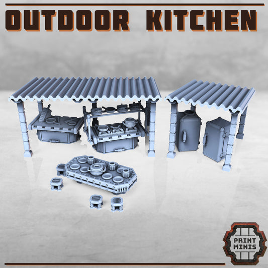 Outdoor Kitchen Terrain Kit - Print Minis