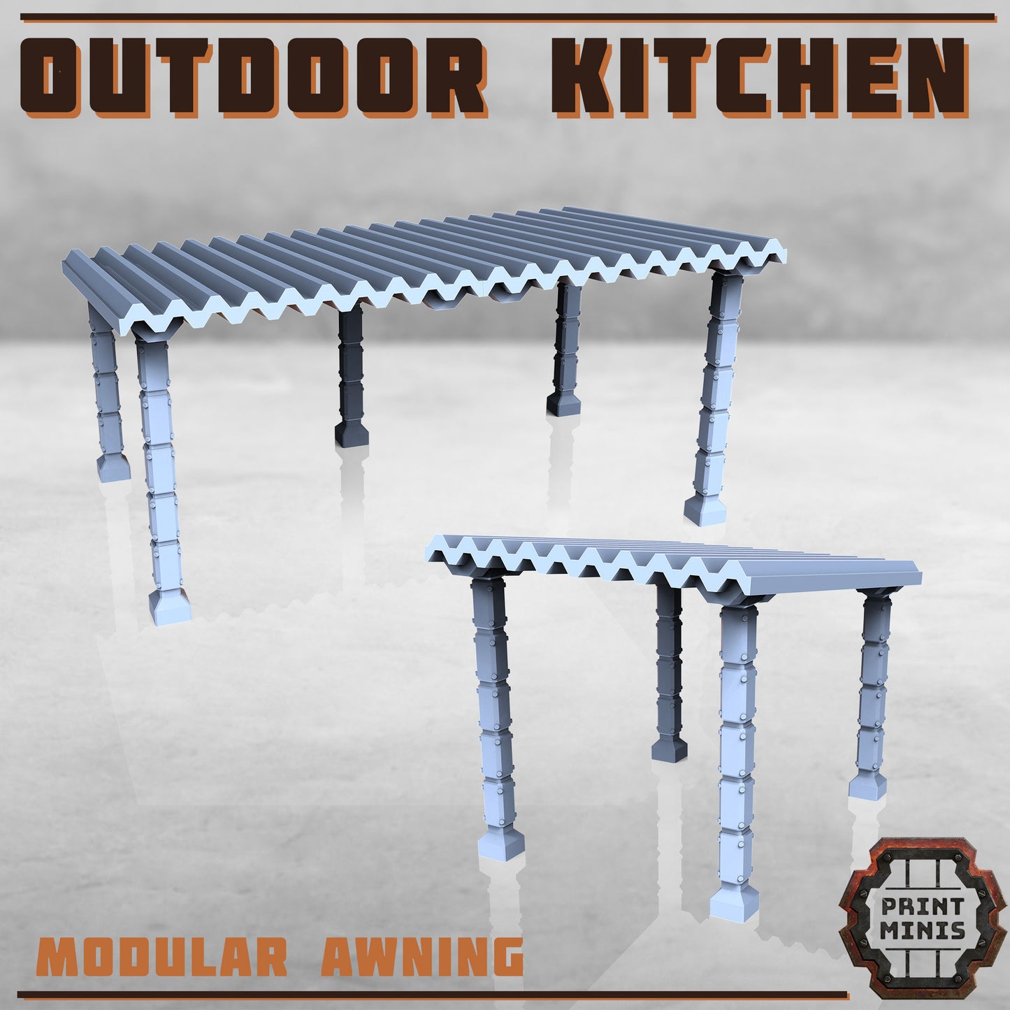 Outdoor Kitchen Terrain Kit - Print Minis