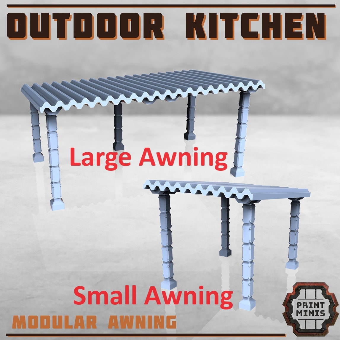 Outdoor Kitchen Terrain Kit - Print Minis